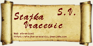 Stajka Vračević vizit kartica